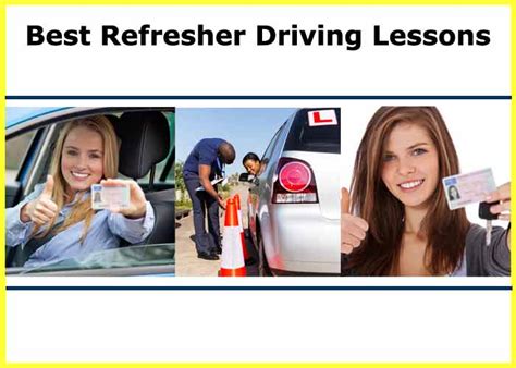 Refresher driving lessons .